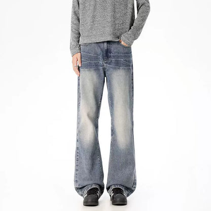 Washed Vintage Loose Straight-leg Pants