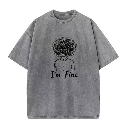 Pure Cotton Retro Washed Sports Shopping Home Leisure Short Sleeve