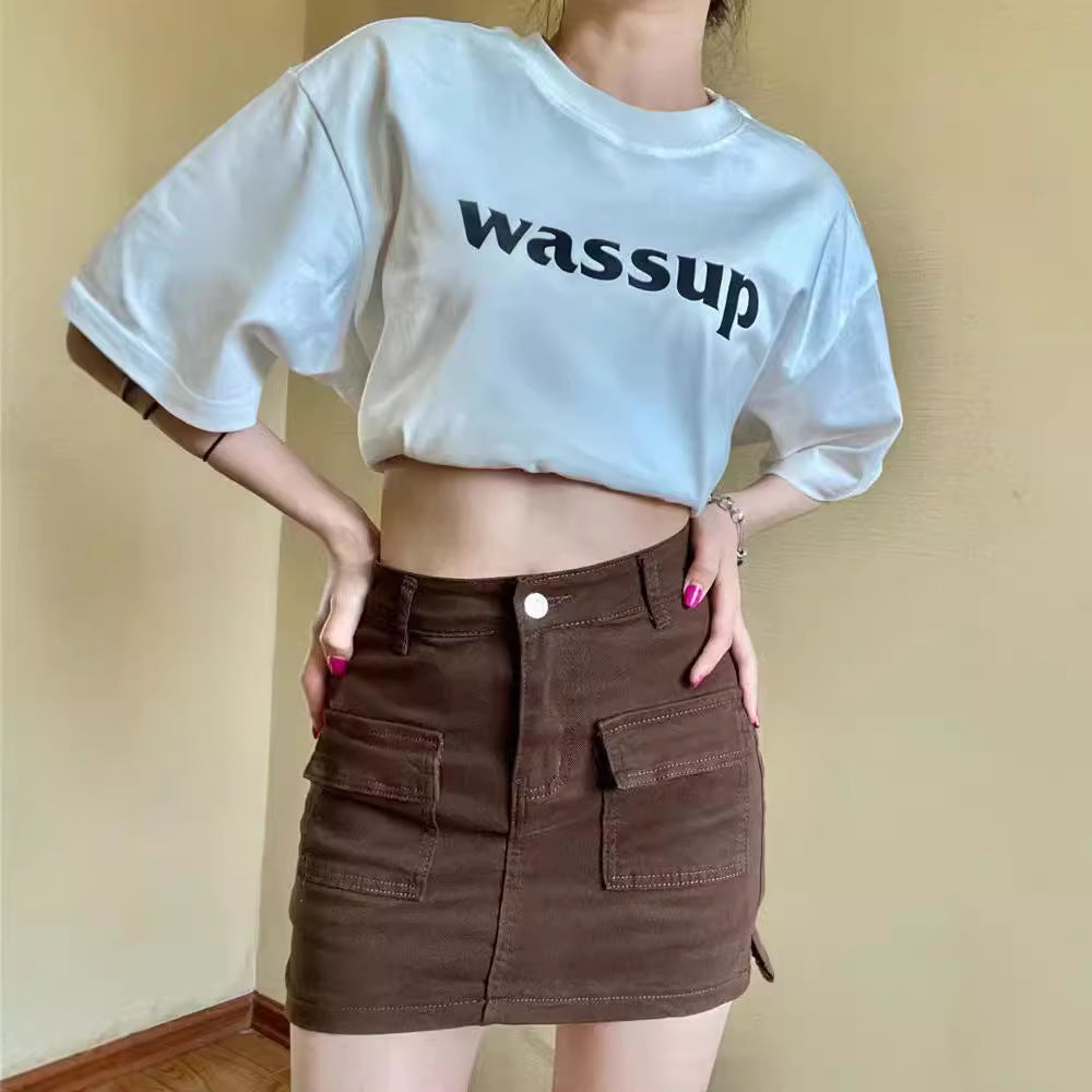 Hot Girl Sheath Denim Skirt