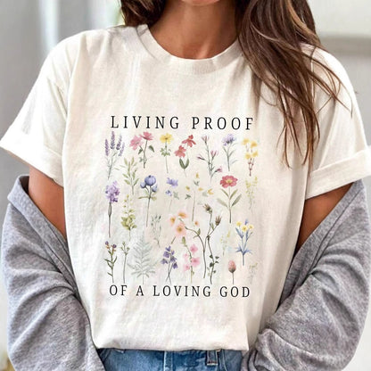 Floral Vintage Printed Round Neck Short Sleeve Top