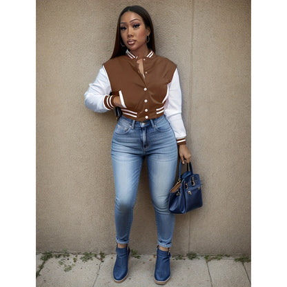 Women's Baseball Uniform Sports Coat Jacket