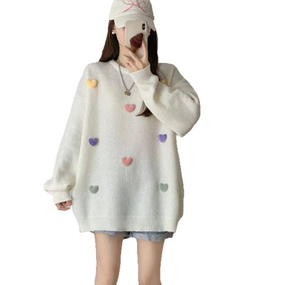 Loose And Sweet Knitted Sweater Pullover Autumn And Winter New
