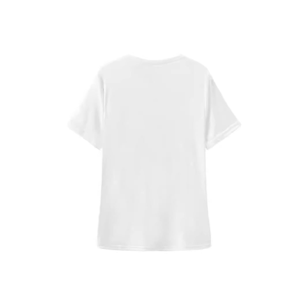 Floral Vintage Printed Round Neck Short Sleeve Top