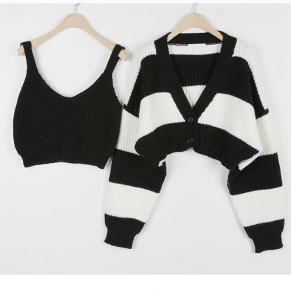 Women's Clothing Knitted Two-piece Sweater