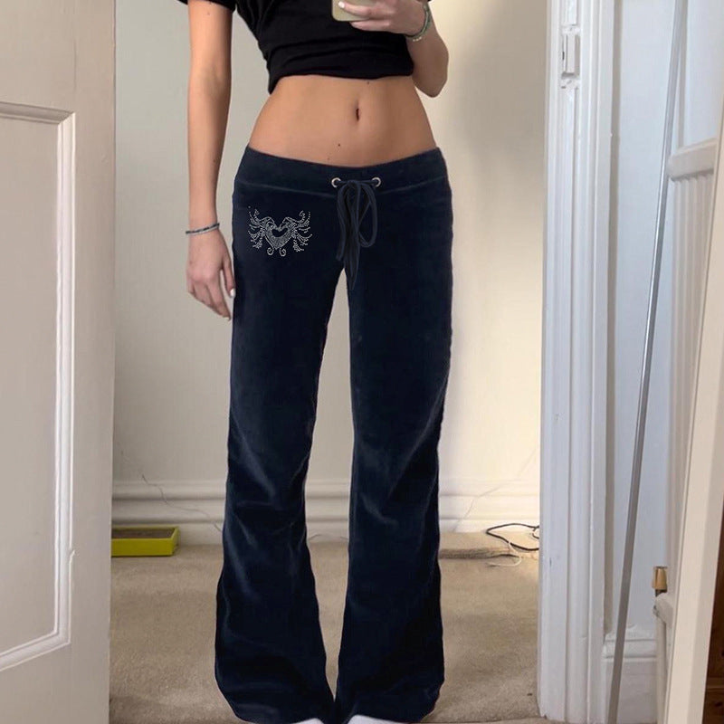 American Velvet Bootleg Pants Slim Fit