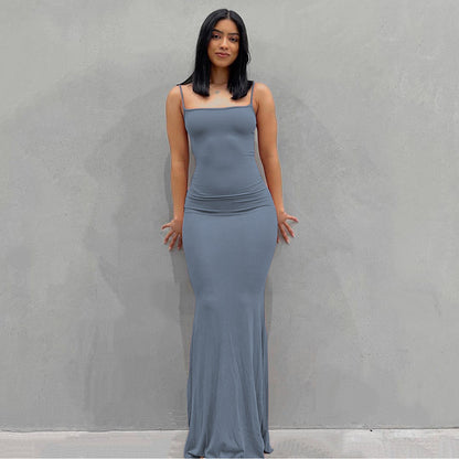 Casual Slim-fit Sling Home Long Dress
