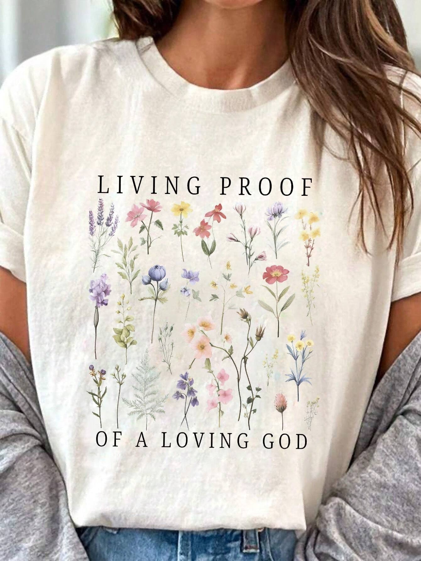 Floral Vintage Printed Round Neck Short Sleeve Top