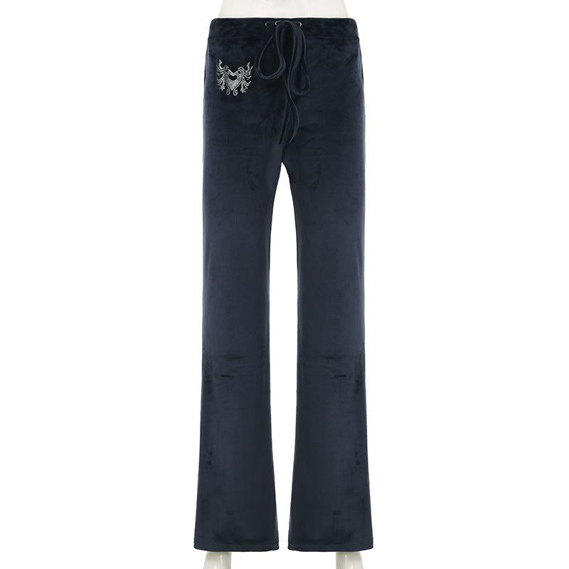 American Velvet Bootleg Pants Slim Fit