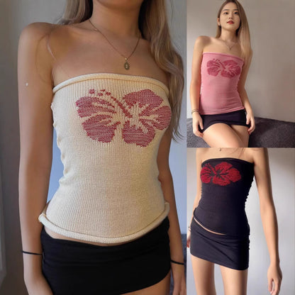 Sexy Hot Girl Knitted Tube Top Vest