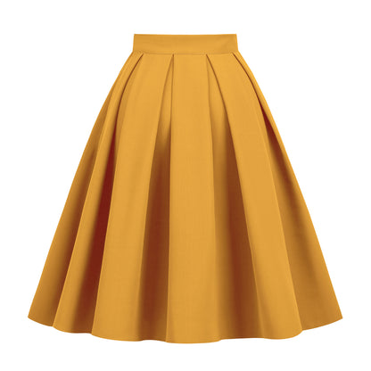 Umbrella Swing Mid-waist Large Swing All-matching Bubble Skirt