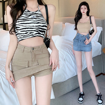 Hot Girl Sheath Denim Skirt