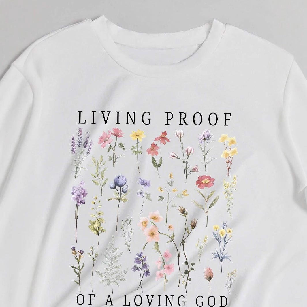 Floral Vintage Printed Round Neck Short Sleeve Top