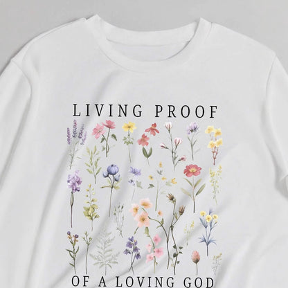 Floral Vintage Printed Round Neck Short Sleeve Top