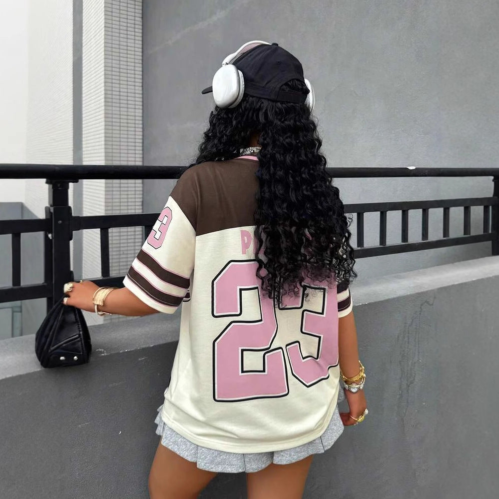Street Style Loose Printed Women's Short Sleeve
