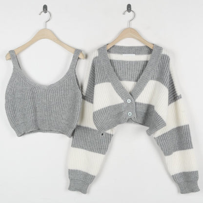 Women's Clothing Knitted Two-piece Sweater