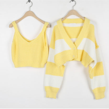 Women's Clothing Knitted Two-piece Sweater