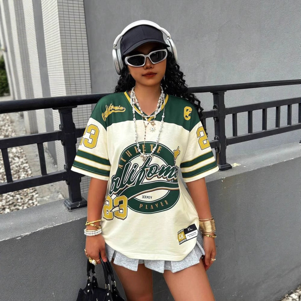 Street Style Loose Printed Women's Short Sleeve