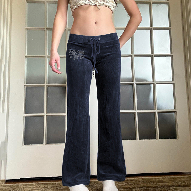 American Velvet Bootleg Pants Slim Fit