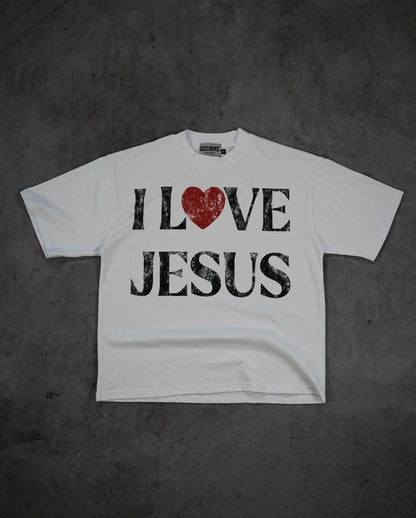Streetwear Retro "I love Jesus" Printed shirts