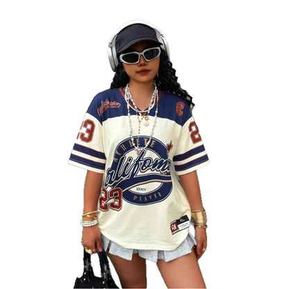 Street Style Loose Printed Women's Short Sleeve