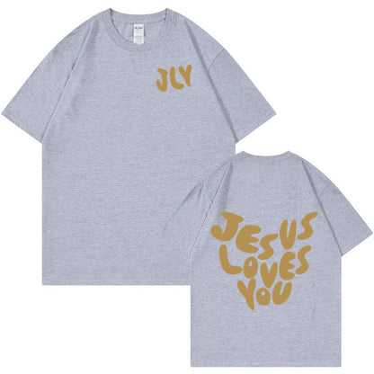 Letter Printing Personalized Design Short Sleeve Women