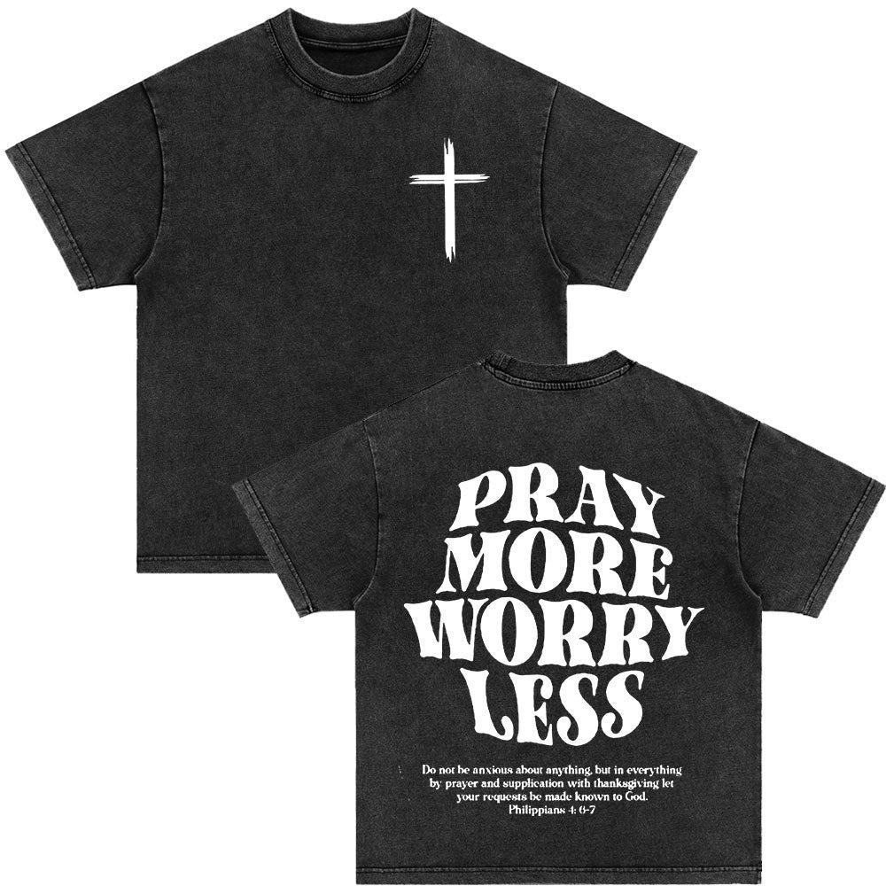 Retro Christ print Short-sleeved Shirt