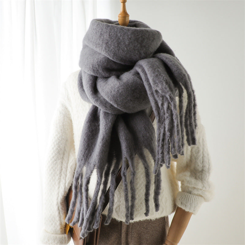 Mohair Pure Color Scarf