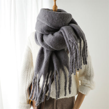 Mohair Pure Color Scarf