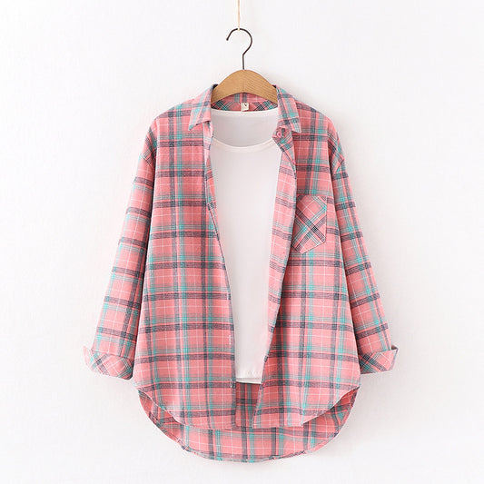 Plaid Women Flannel Casual Shirt