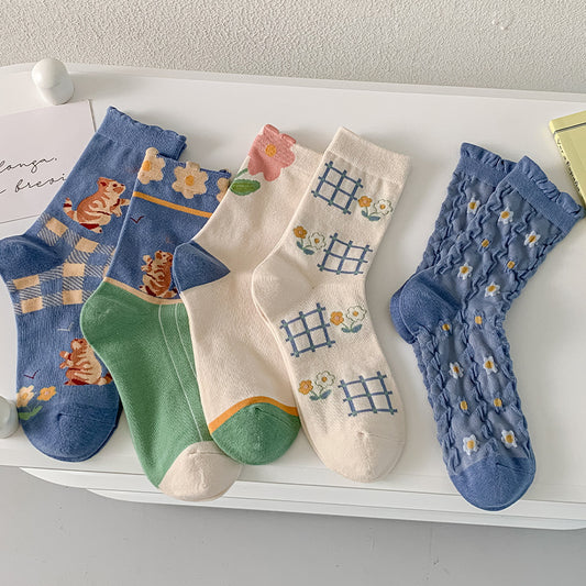 Autumn And Winter  Cute Girls Cotton Thigh-high Socks