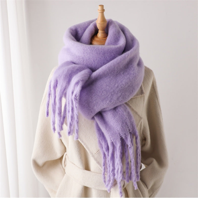Mohair Pure Color Scarf