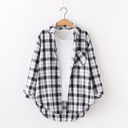 Plaid Women Flannel Casual Shirt