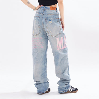 Ripped Beggar Denim Trousers For Men And Women