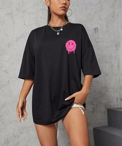 Trendy Loose Women's Short Sleeve