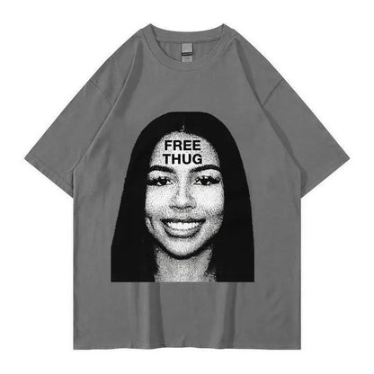 Women's Retro Short Sleeve Top Hip Hop T-shirt