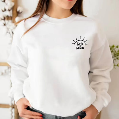 New Round Neck Print Sweatshirt Casual Sports Loose