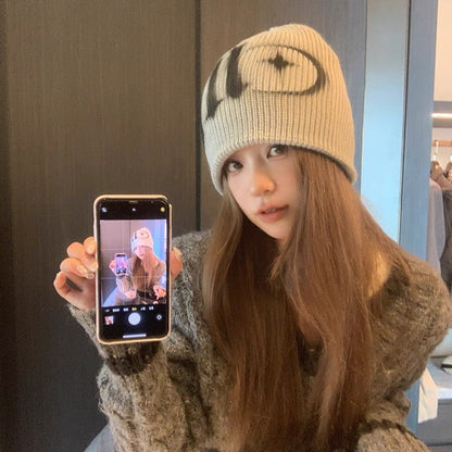 Street Style Letters Pile Heap Cap Beanie Hat Female Autumn And Winter Street