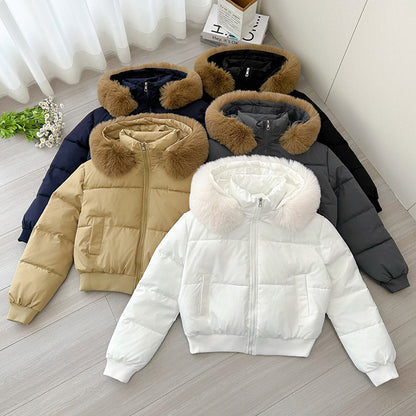 Women's Hooded Fur Collar Cotton-padded Sense