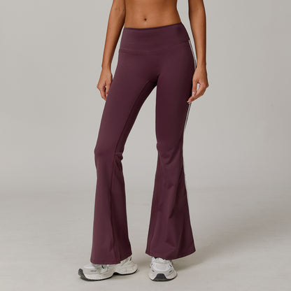 Nude Feel Sports Trousers Slightly Stretch Slimming And Wide Leg Fitness Pants