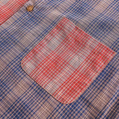 Color Matching Plaid Long Sleeve Shirt For Men