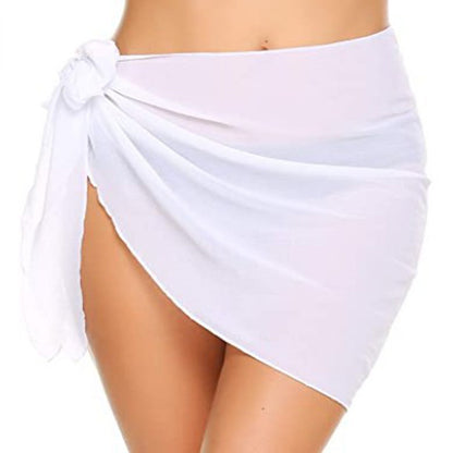 Women's Short Swimsuit Blouse Triangle Scarf