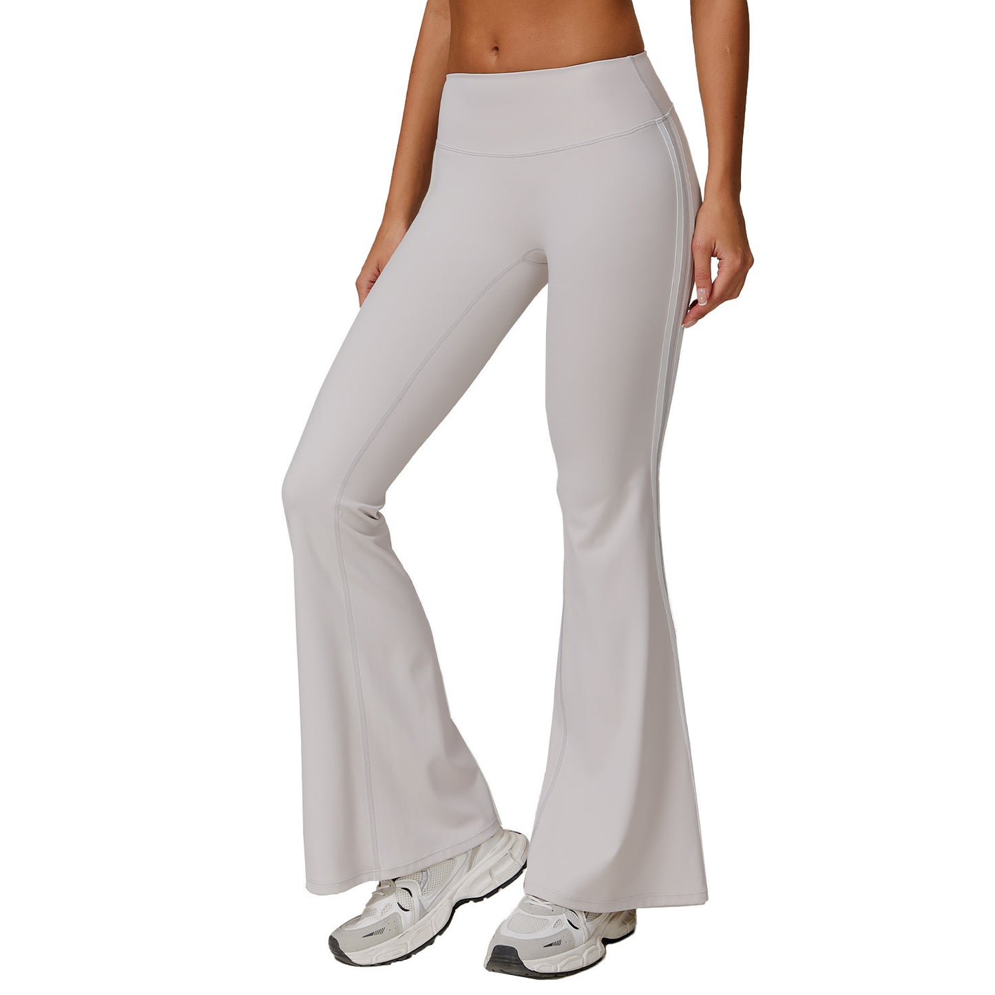 Nude Feel Sports Trousers Slightly Stretch Slimming And Wide Leg Fitness Pants