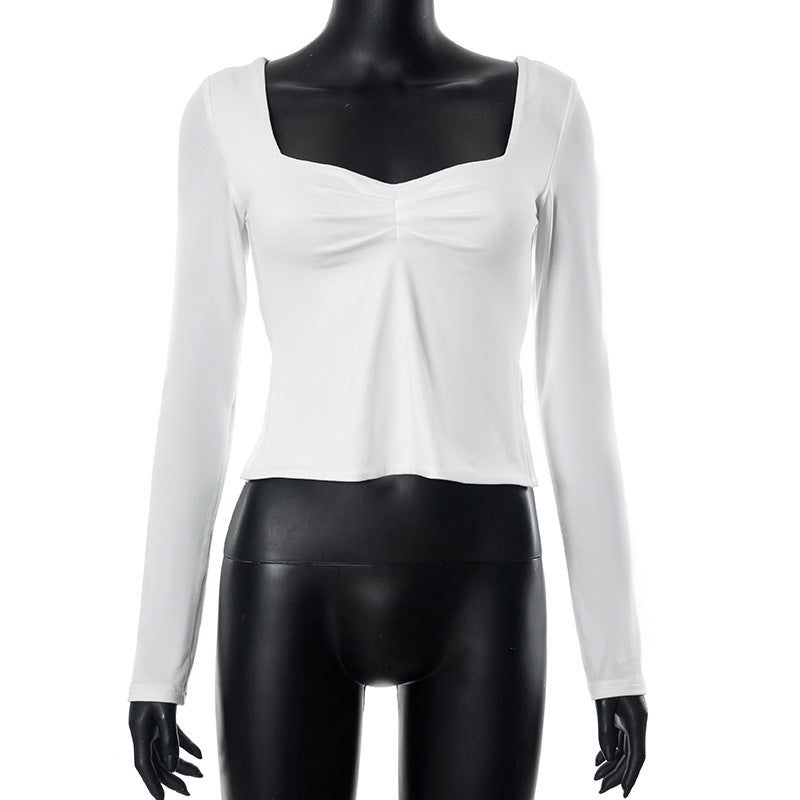 Autumn Solid Color Long Sleeve Top