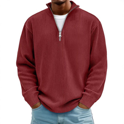 Mens Quater zipper Collar Sweatshirt
