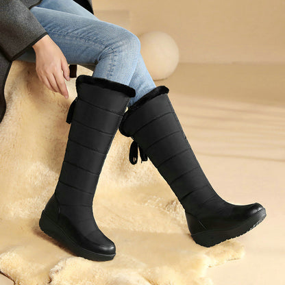 Women's Mid-calf Comfortable Platform Waterproof Down Cotton Snow Boots