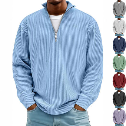 Mens Quater zipper Collar Sweatshirt