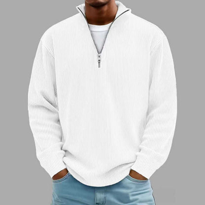 Mens Quater zipper Collar Sweatshirt