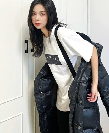 Womens Elegant Hooded Windproof Overknee Thickened Warm Jacket