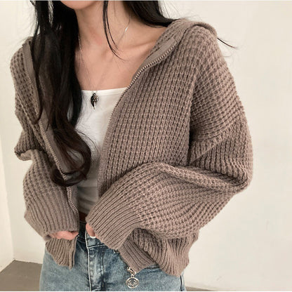 Women's Fashion Loose And Lazy Style Knitted Jacket