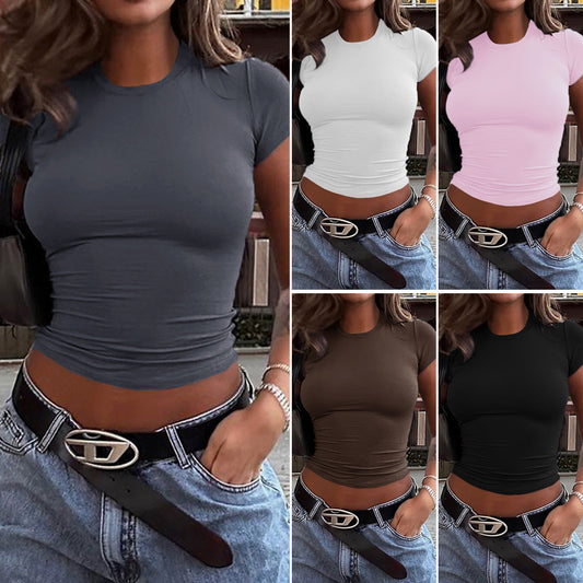 Spring And Summer Solid Color Top